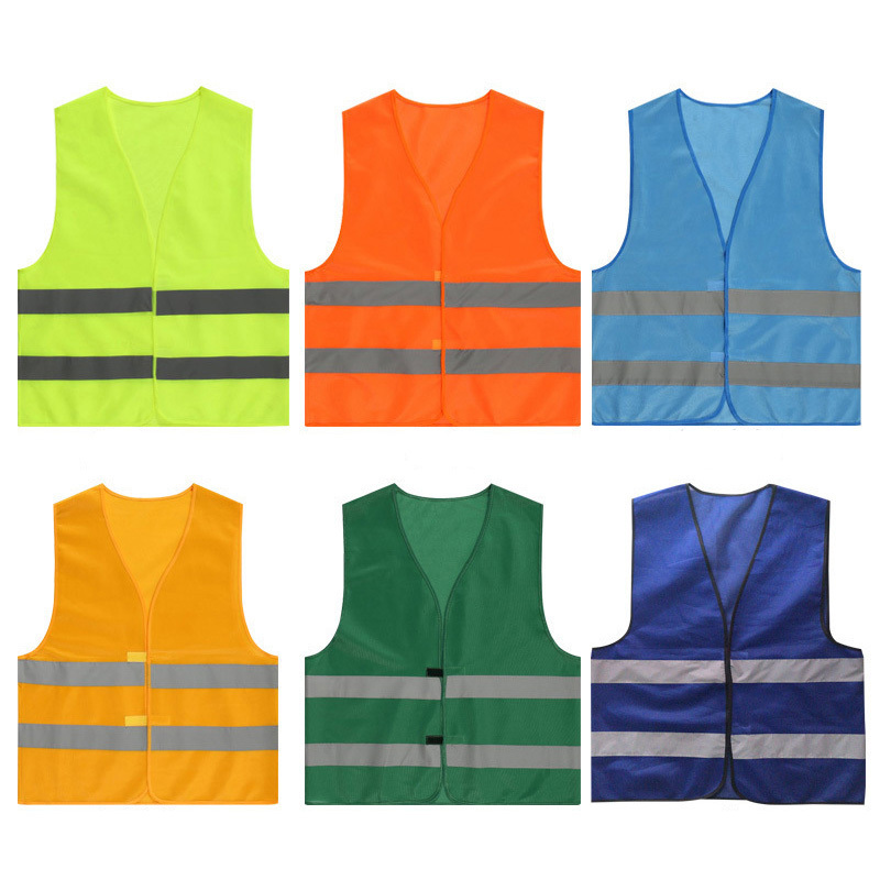 High Visibility Safety Vest for Traffic Work Running Surveyor Security Guard Construction Vest Reflective Strips Clothing