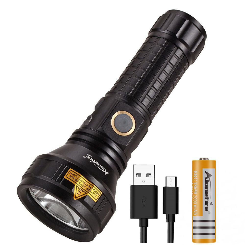 Alonefire H44 T20 Led Powerful Spotlight 12w Flashlight USB rechargeable Outdoor Work hunting Patrol Travel Bright light torch