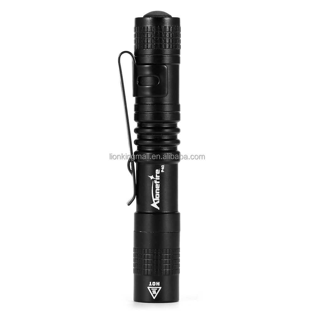 AloneFire P40 XPE Led Pen Light Portable flashlight Mini Torch 1mode Child pocket Tactical lighting Camping Lamp AAA battery