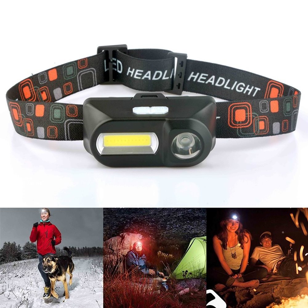 Alonefire HP40 XPE Q5 LED Cool Portable Outdoor camping COB Headlamp USB Rechargeable Fishing headlight student child floodlight