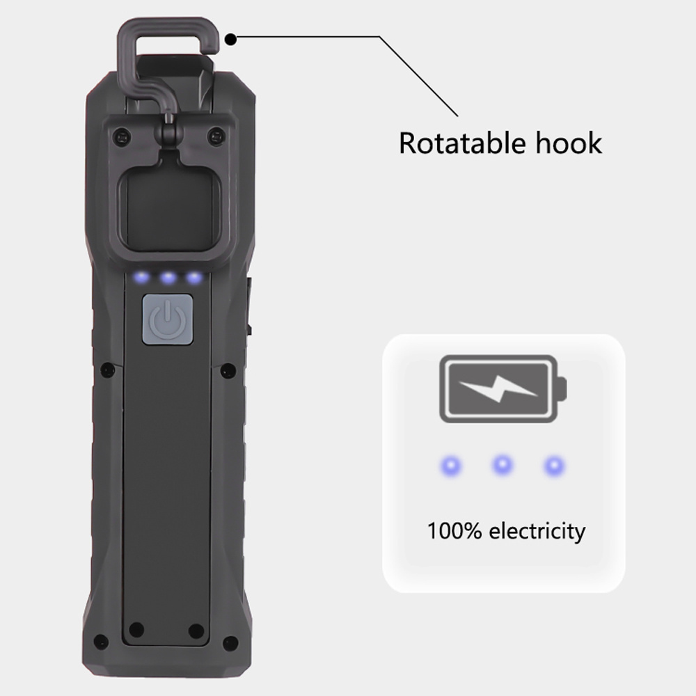 Alonefire Z3 3 in1 LED COB Flashlight Usb Rechargeable Magnetic UV detector lamp Portable multifunction Travel Hike Work Light