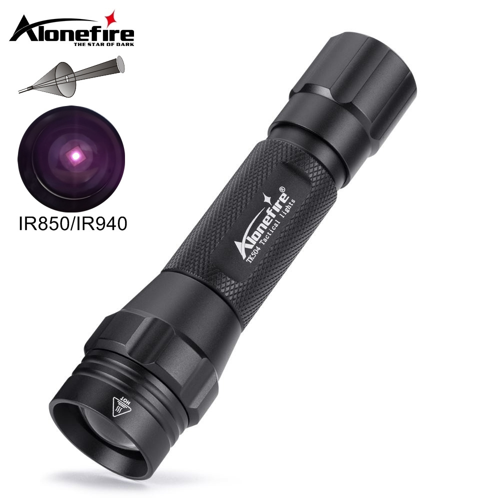 Alonefire TK504 IR 850nm&940nm LED 500M Latest Infrared Chip Night Vision Infrared Tactical Hunting fill light Zoom Flashlight