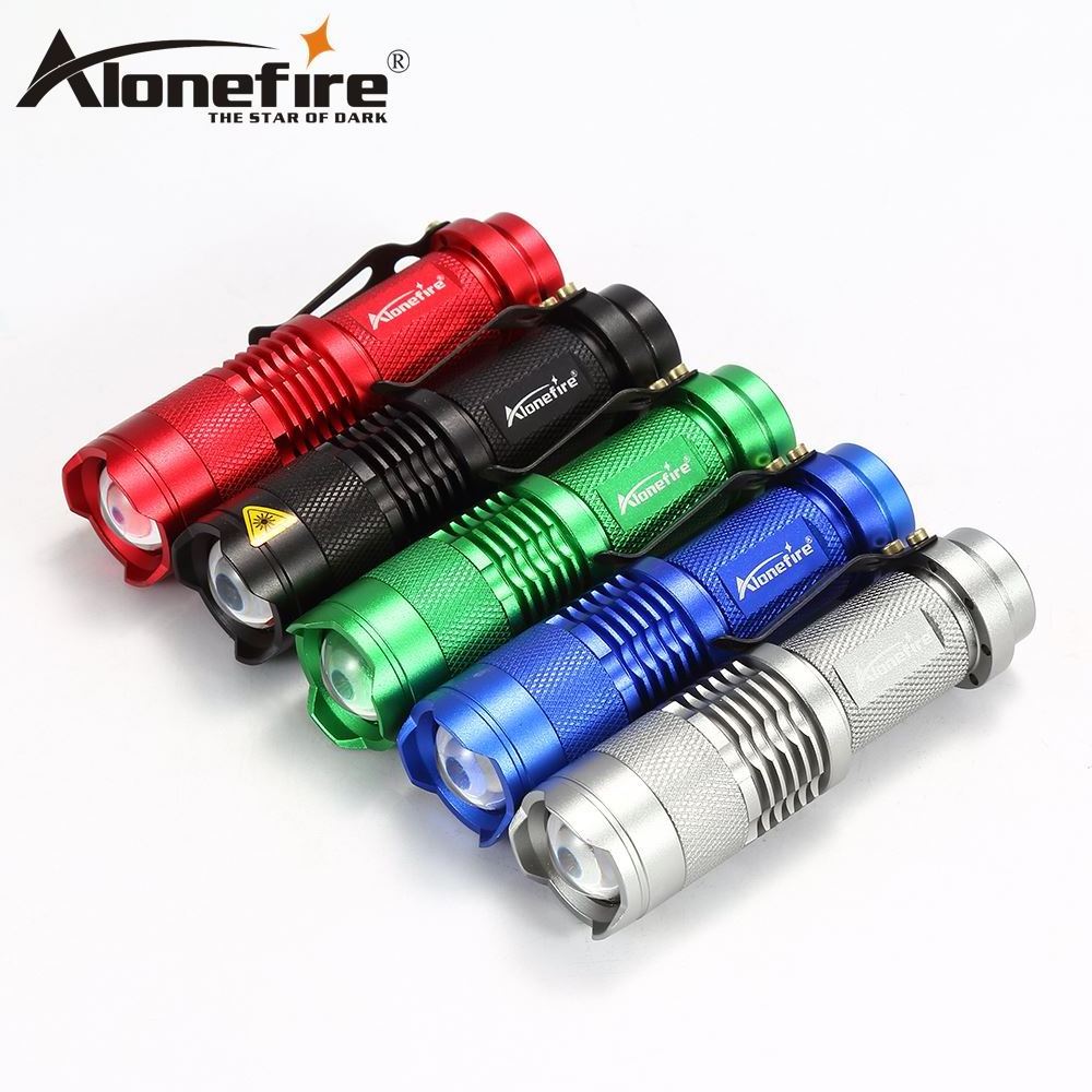 AloneFire SK68 Q5 mini Zoomable led flashlight Portable lamp Travel Camping Child Ms Pocket Torch Bright light AA 14500