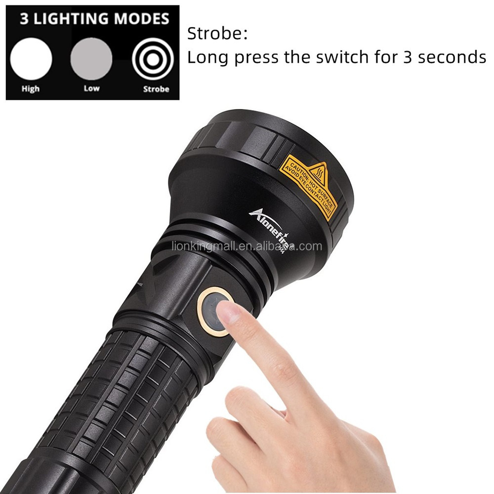 Alonefire H44 T20 Led Powerful Spotlight 12w Flashlight USB rechargeable Outdoor Work hunting Patrol Travel Bright light torch