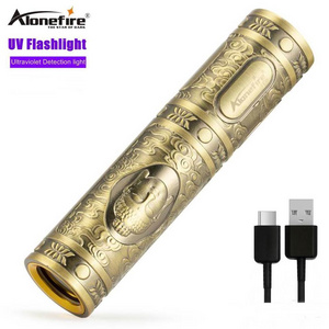 Alonefire SV30 365nm USB Flashlight Built-in battery UV Blacklight Banknote jade Ore detection Pet Urine Detector Catch Scorpion