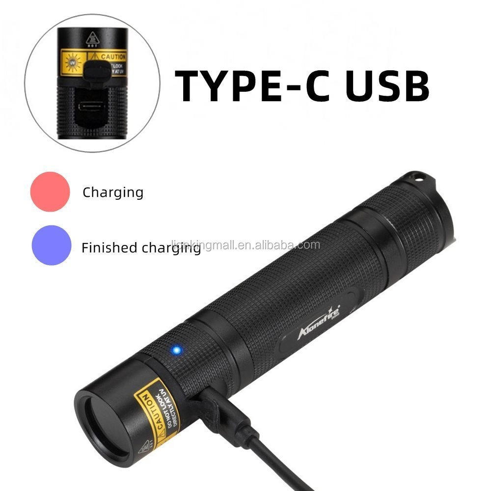 Alonefire SV005 High power UV led Flashlight 365nm USB Charging Torch Black light Fluorescent material Pet Money Ore Scorpions