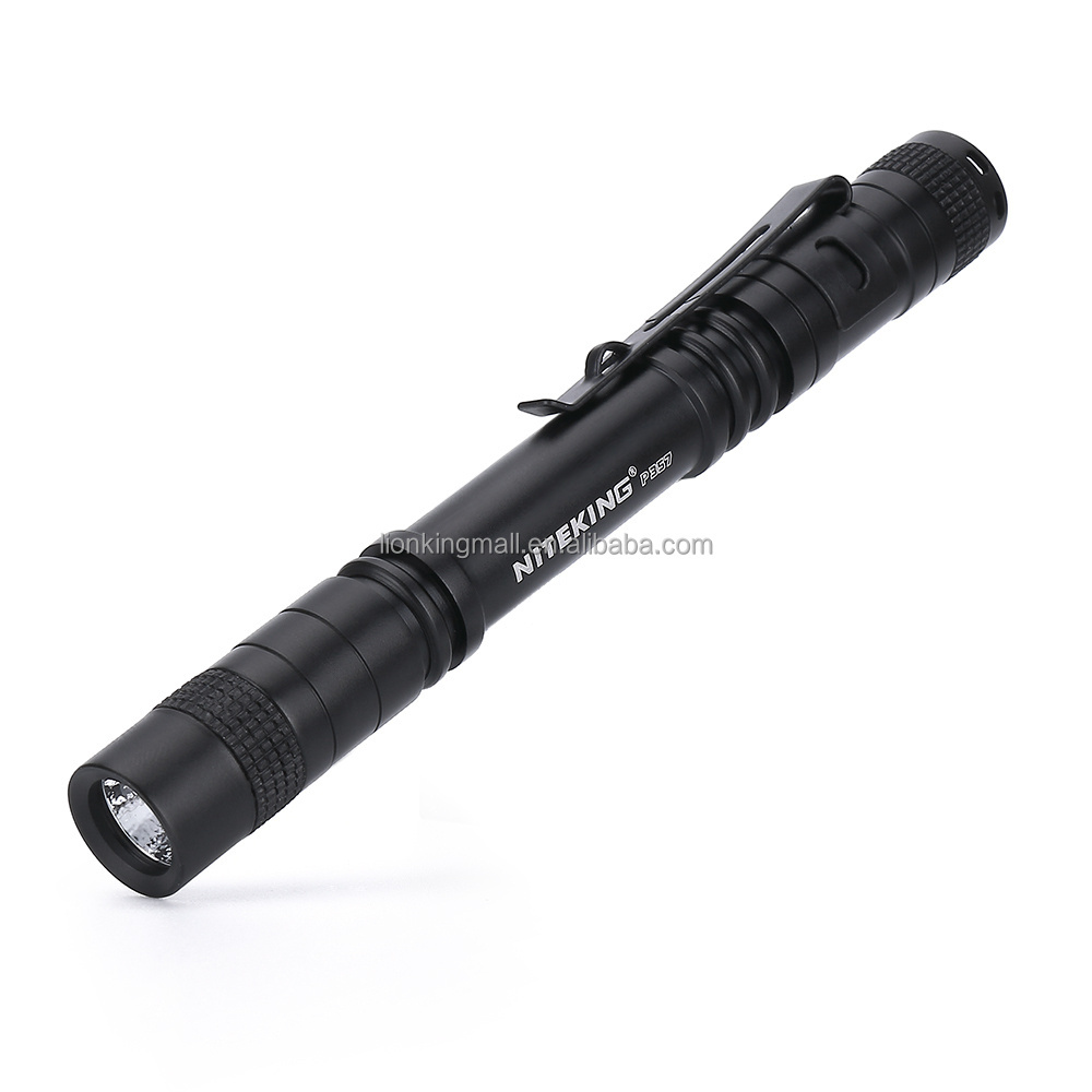 NITEKING P357 XPE R3 Led High quality Tactical Pen Flashlight Belt Clip Pocket Torch Portable Travel Hike Flash Lamp AAA battery