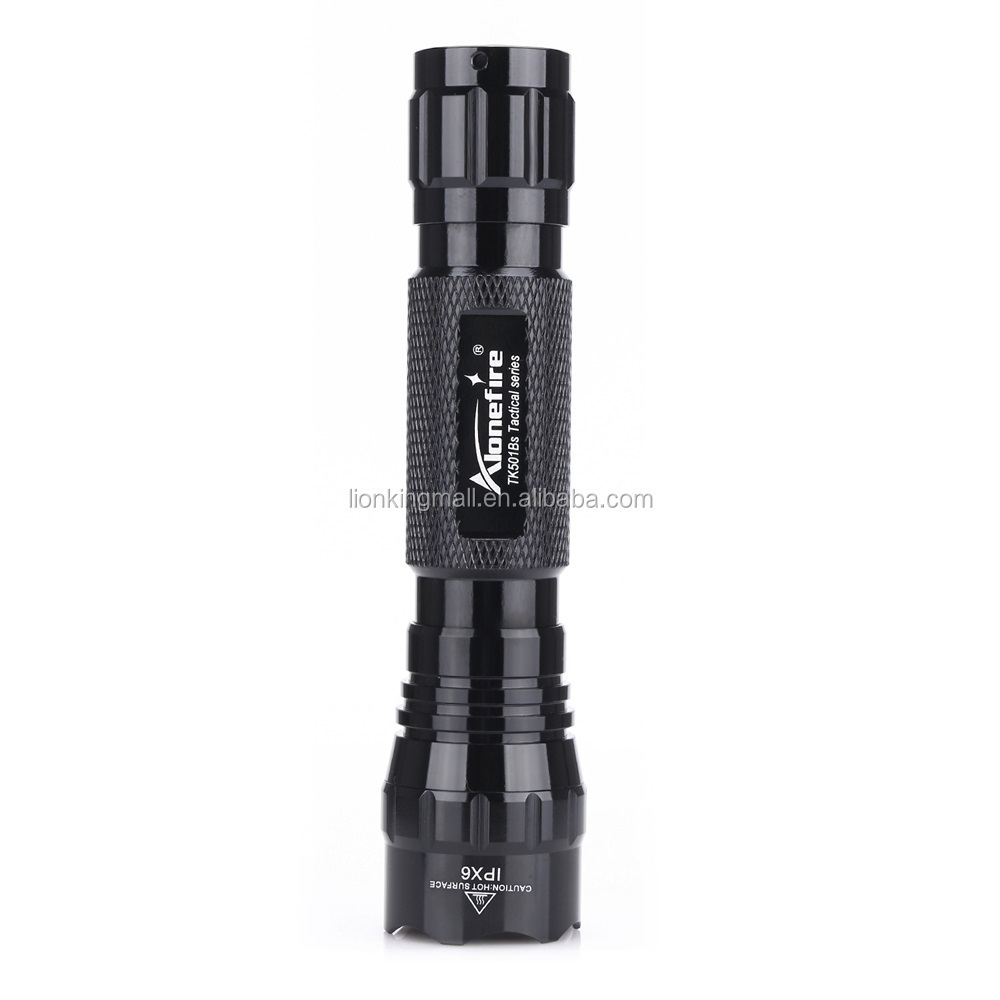 Alonefire 501B Tactical flashlight XM-L2 T6 U3 LED 20mm Travel Hike Hiking light Outdoor Waterproof torch 18650 battery