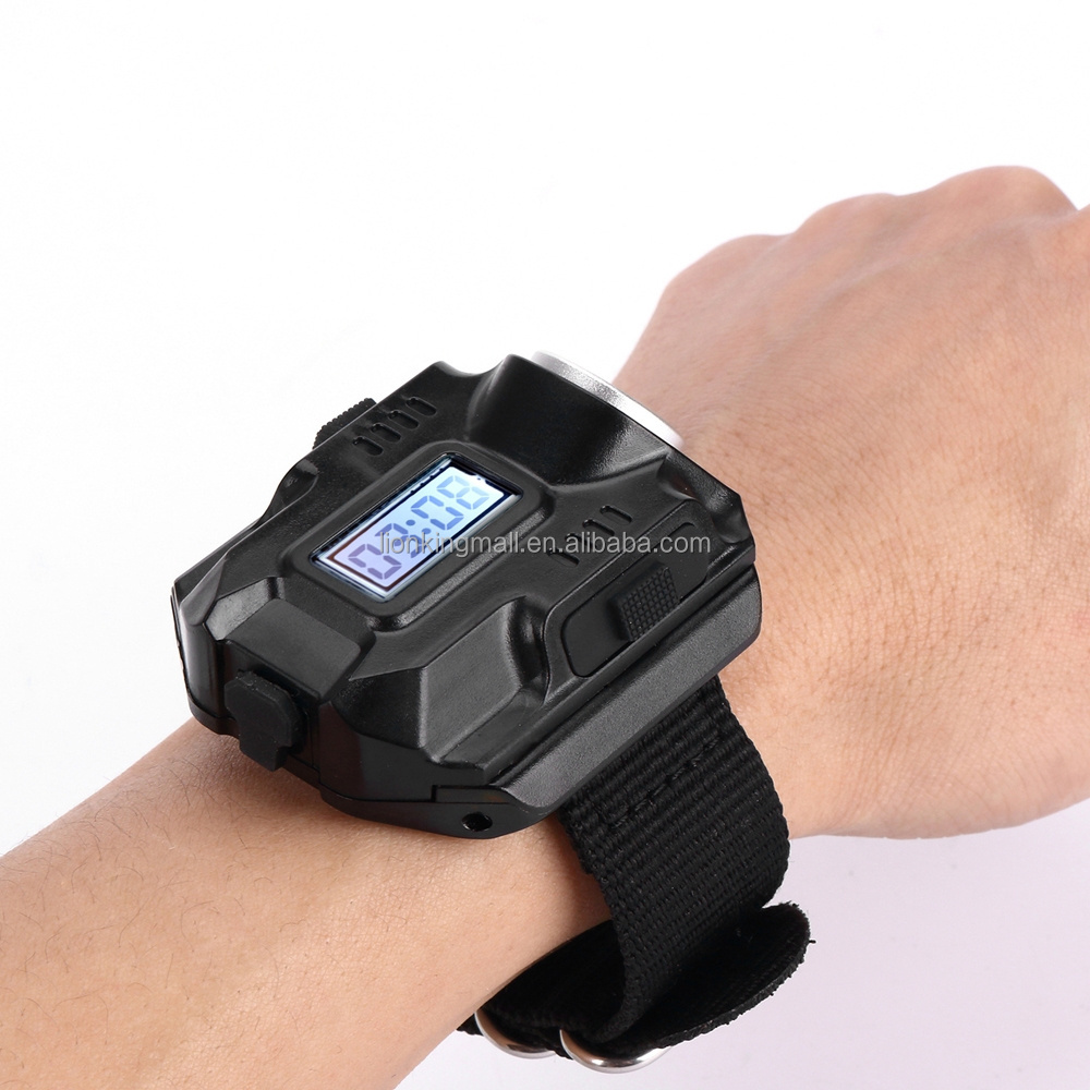 Alonefire 1188 Portable XPE R2 LED Wrist Watch Flashlight Torch Light USB Charging Tactical Rechargeable Sports Running lighting