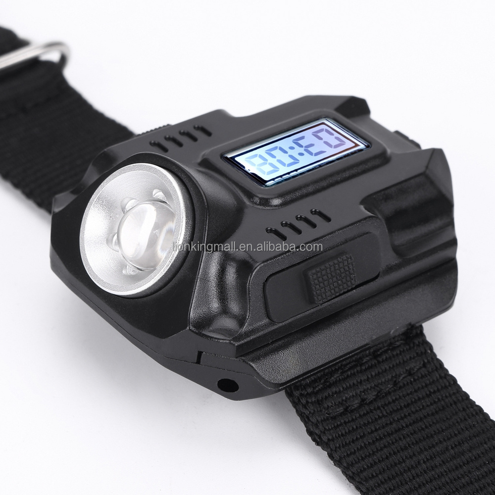 Alonefire 1188 Portable XPE R2 LED Wrist Watch Flashlight Torch Light USB Charging Tactical Rechargeable Sports Running lighting