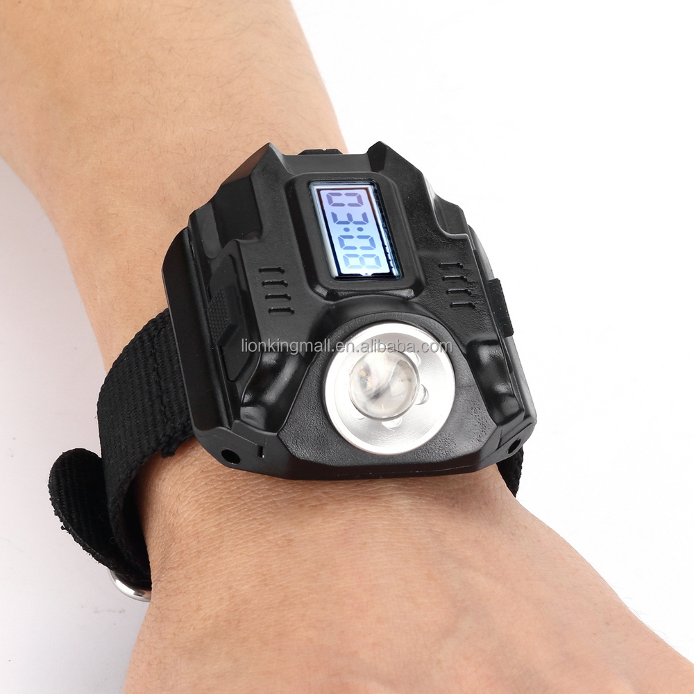 Alonefire 1188 Portable XPE R2 LED Wrist Watch Flashlight Torch Light USB Charging Tactical Rechargeable Sports Running lighting