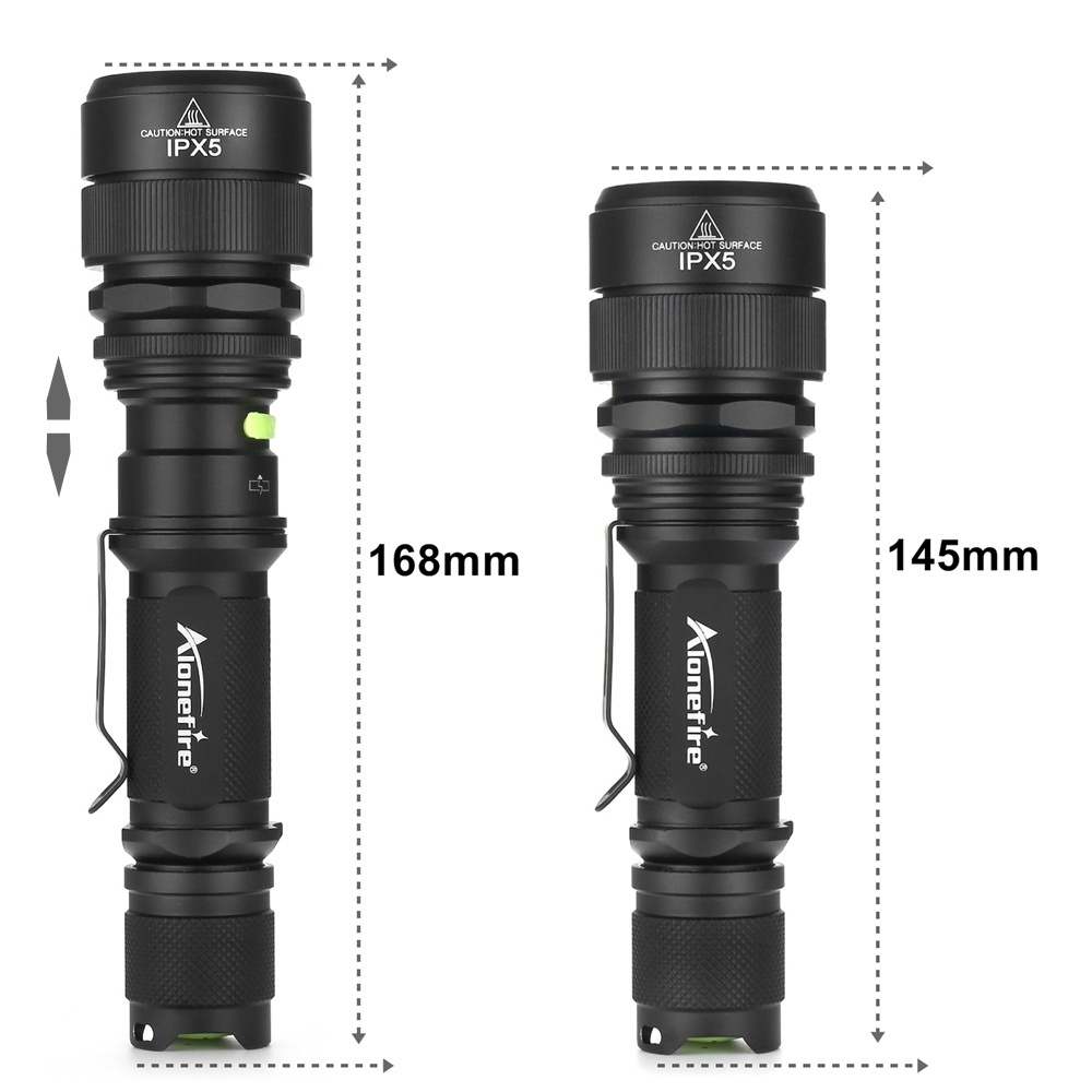 Alonefire G910 Tactical Flashlight 10W-T6 LED Waterproof Zoomable Torch hunting Bright light Camping Hike Lamp 18650 Battery