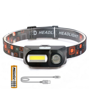 Alonefire HP40 XPE Q5 LED Cool Portable Outdoor camping COB Headlamp USB Rechargeable Fishing headlight student child floodlight