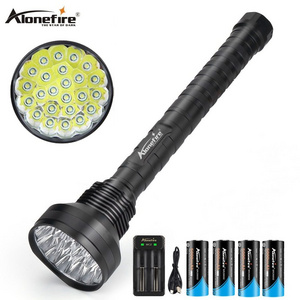 Alonefire HF24 XM-T6 LED 24000lm High power Glare flashlight Outdoor hunting lamp 1000m Powerful Spotlight Ultra Bright Torch