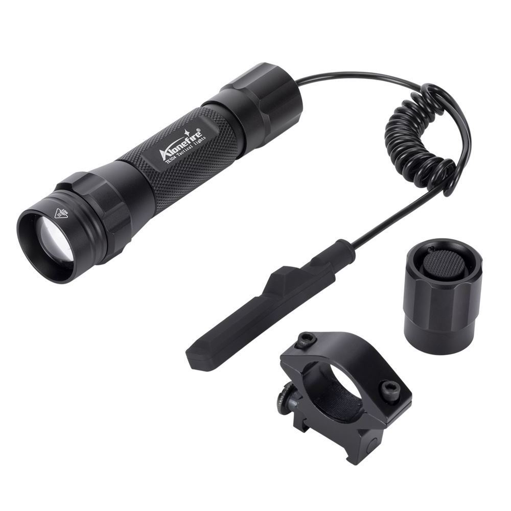 Alonefire TK504 10W Tactical flashlight XM-L2 20/25mm Mounts Travel Hike Hiking light Outdoor high-power led torch 18650 battery