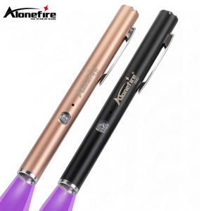 Alonefire SV82 365nm LED UV Pen Flashlight Black light Rechargeable Torch Home Money Pet Stains Marker Ore Check Detection lamp