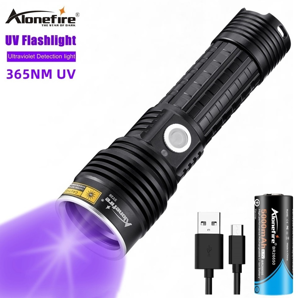 Alonefire SV26 15W UV Ultra Violet flashlight Black-Filter led High Power Ultraviolet Torch Money Leakage Scorpion UV Detector