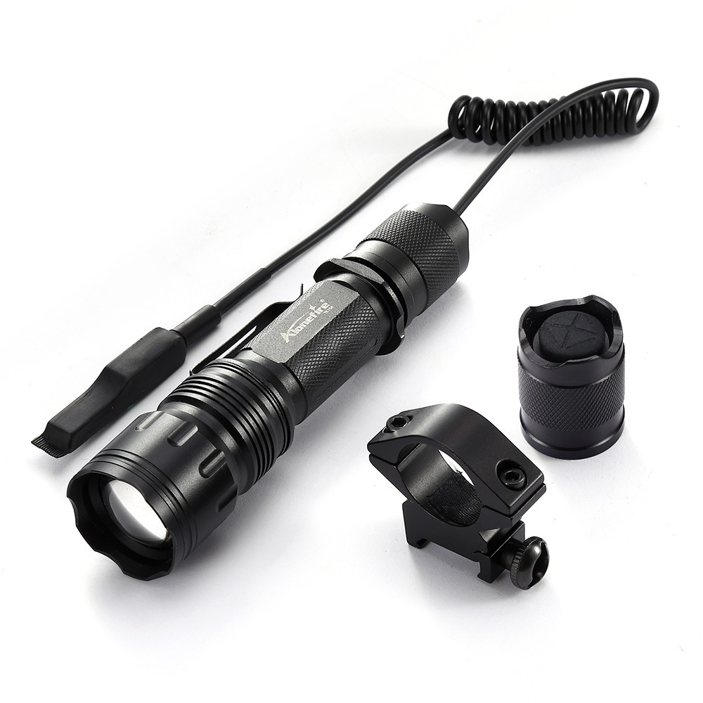 Alonefire TK104 XM-L2 LED Professional Zoom Tactical flashlight lamp Powerful High power Outdoor lighting Hunting Torch light