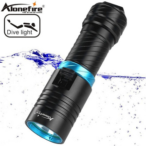 Alonefire DV30 XM-L2 LED Bright light Diving flashlight 100M Underwater Waterproof Dive torch Scuba Lantern lamp 26650 Battery