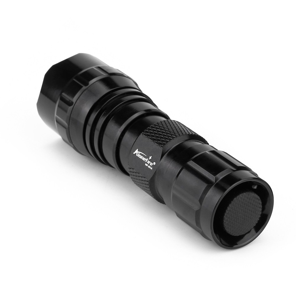 AloneFire 501A T6 LED Tactical Zoom Flashlight USB rechargeable Outdoor  Torch Hunting floodlight light