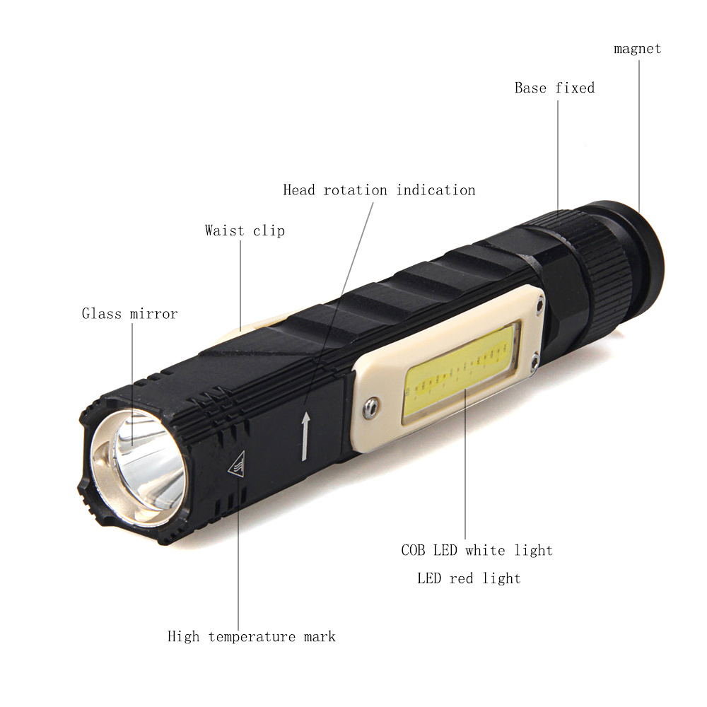 AloneFire Z1 COB Handheld USB Charging Multi-functional led flashlight Folding rotary Portable Magnet Movable Work Repair lights