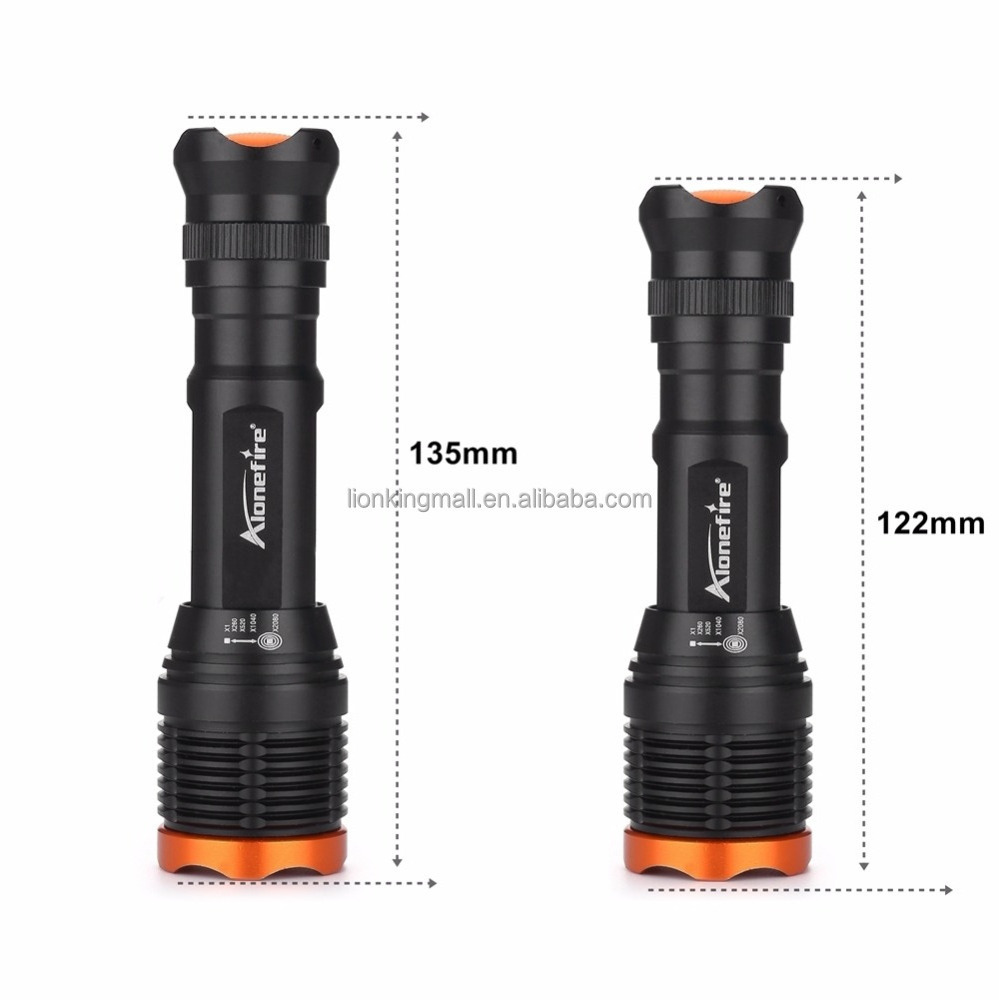 Alonefire SK80 10W T6 LED Zoom High Bright Tactical Flashlight Aluminum Outdoor Travel Hike hunting Fishing lighting Lamp Torch