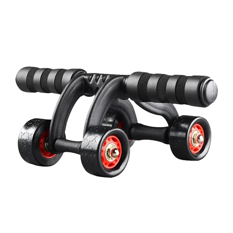 Gym Accessories Home Fitness Equipment Exercises Folding Abdominal Wheel 4 Wheel Abdominal Roller