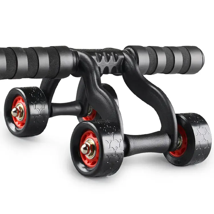 Gym Accessories Home Fitness Equipment Exercises Folding Abdominal Wheel 4 Wheel Abdominal Roller