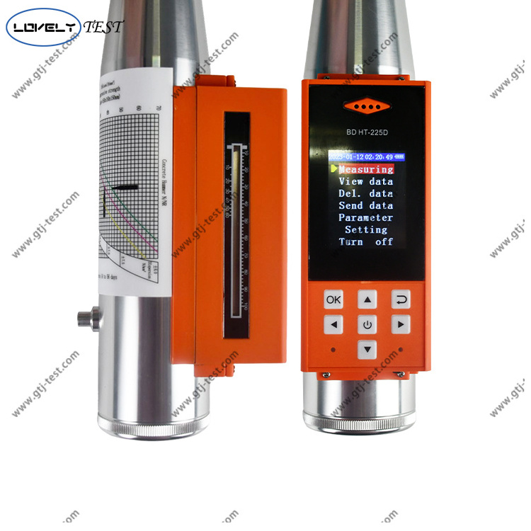 Orange Digital Concrete Rebound Test Hammer Resiliometer