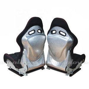 Low Max Silver Resin Safety Adjustable Sport Car Seat