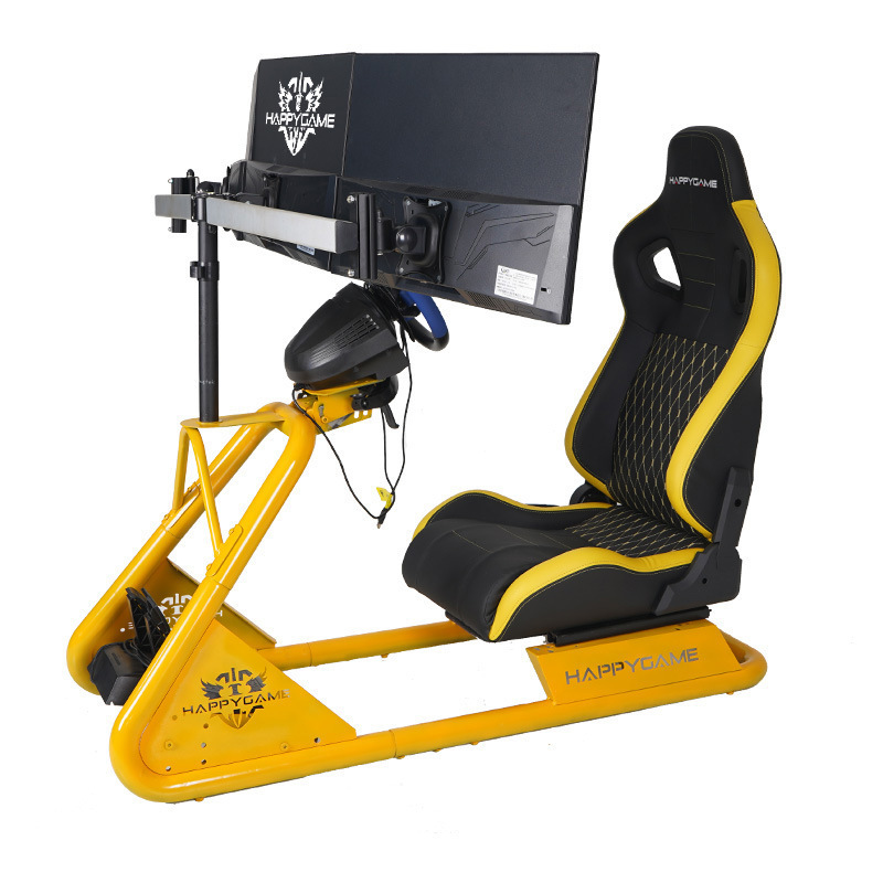 Custom Racing Wheel Stand Frame Steering Simulator Cockpit Super Driving Gaming Simulator Cockpit with Real Racing Chair