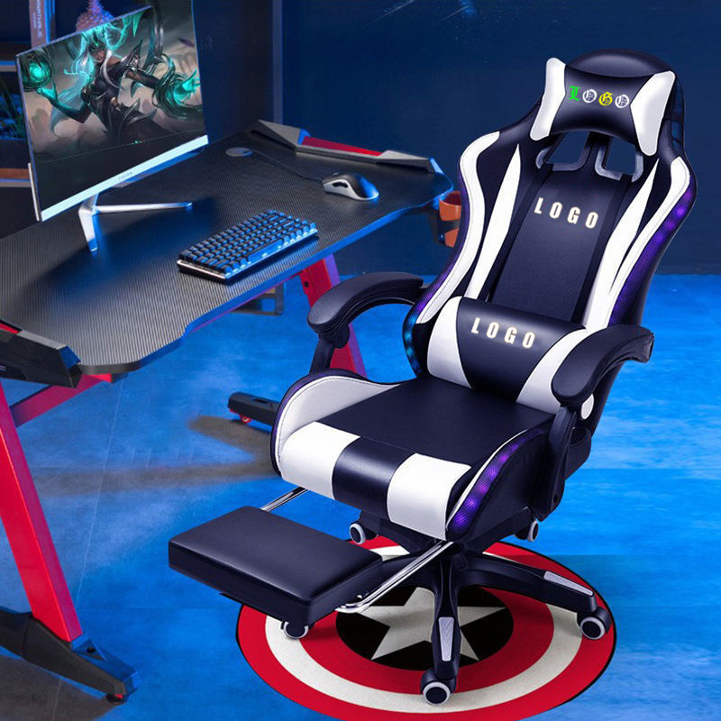 Cheap DDP PU Leather Computer PC Game Chair Silla Gamer Led RGB Racing Massage Gaming Chair With Lights And Speakers