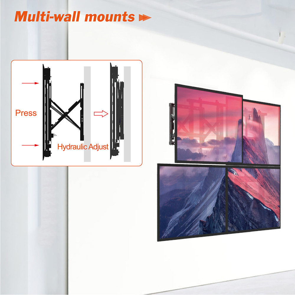 CHARMOUNT Wholesale Max Vesa 600*600mm Heavy Duty Video Wall Mount Multi TV Wall Bracket