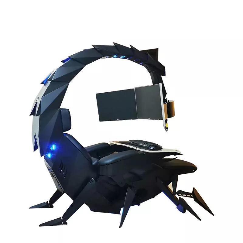 Ergonomic Scorpion Chair Cockpit Zero Gravity Office Comfortable Chair Gaming Workstation Recliner for upto 5 Monitors