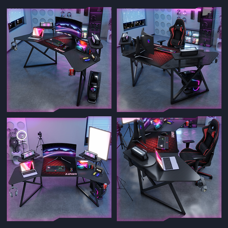 High Quality Large Desktop Gaming Desk Computer E-sports Gaming Table Pc Black Corner Gamer Desk