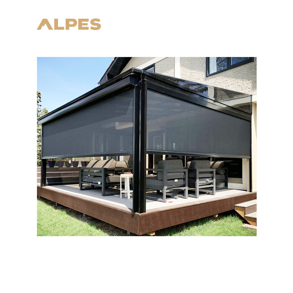 Aluminum Motorized Louver Pergola Roof Covers Waterproof Features Used for Sale