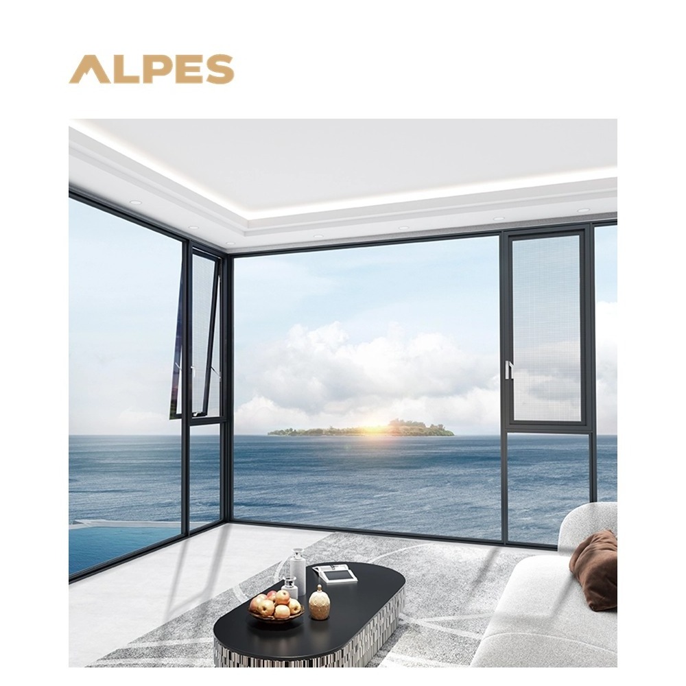 ALPES NFRC High impact basement casement french windows aluminium windows and doors german