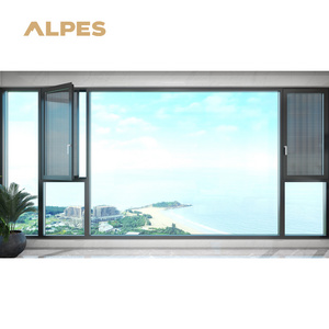 ALPES Thermal Break Aluminum Windows Double Glazing French Window Triple Glazed Casement House Windows