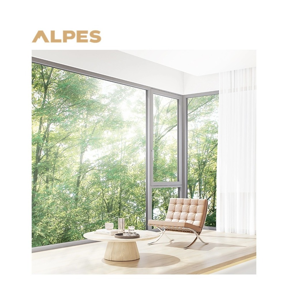 ALPES RHINE Aluminum Glass Sliding Casement Windows Simple Design Fenetre