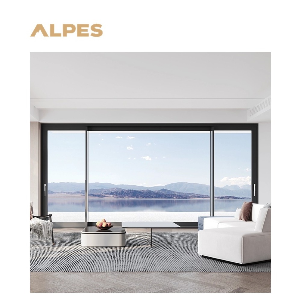 ALPES BLANC Modern Design Exterior Aluminum Sliding Doors GuangZhou Finished Home Office Windows and Doors