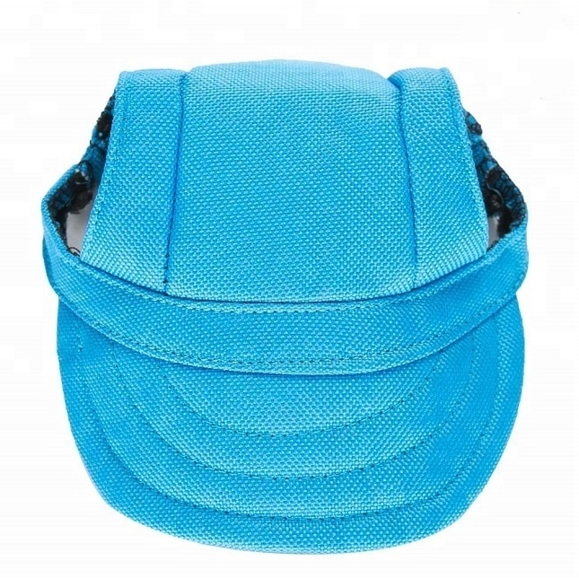 Hot Selling Pet Sun Hat Dog Canvas Visor Cap with Ear Holes and Adjustable Chin Strap for Pets