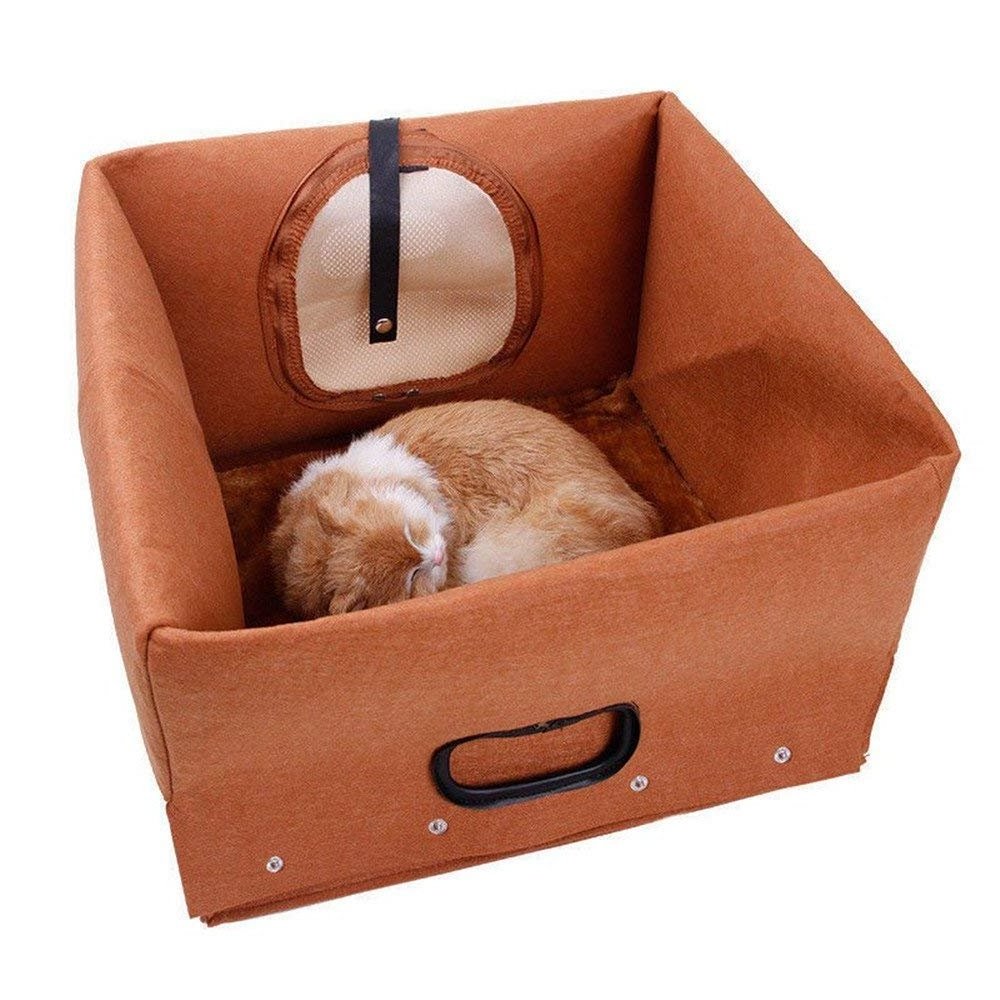 3 in 1 Portable Folding Warm Nest Washable Felt Wool Cat Bed Cave Carrying Soft Bag Lightweight Travel House