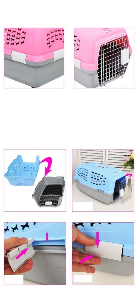 Dog Consignment Air Removable Combination Plastic Pet Transport Cage