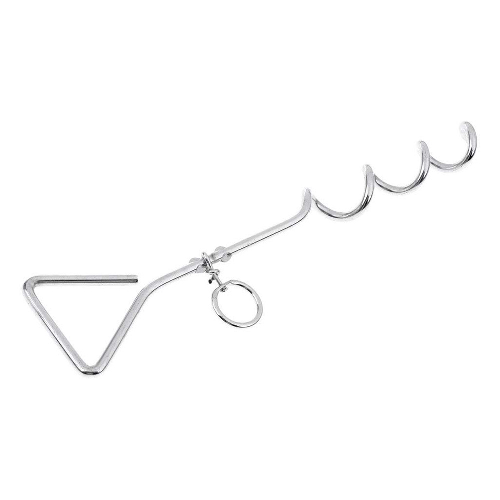 Dog Tether Anchor Camping Spiral Ground Silver Corkscrew Heavy Duty Peg Stake