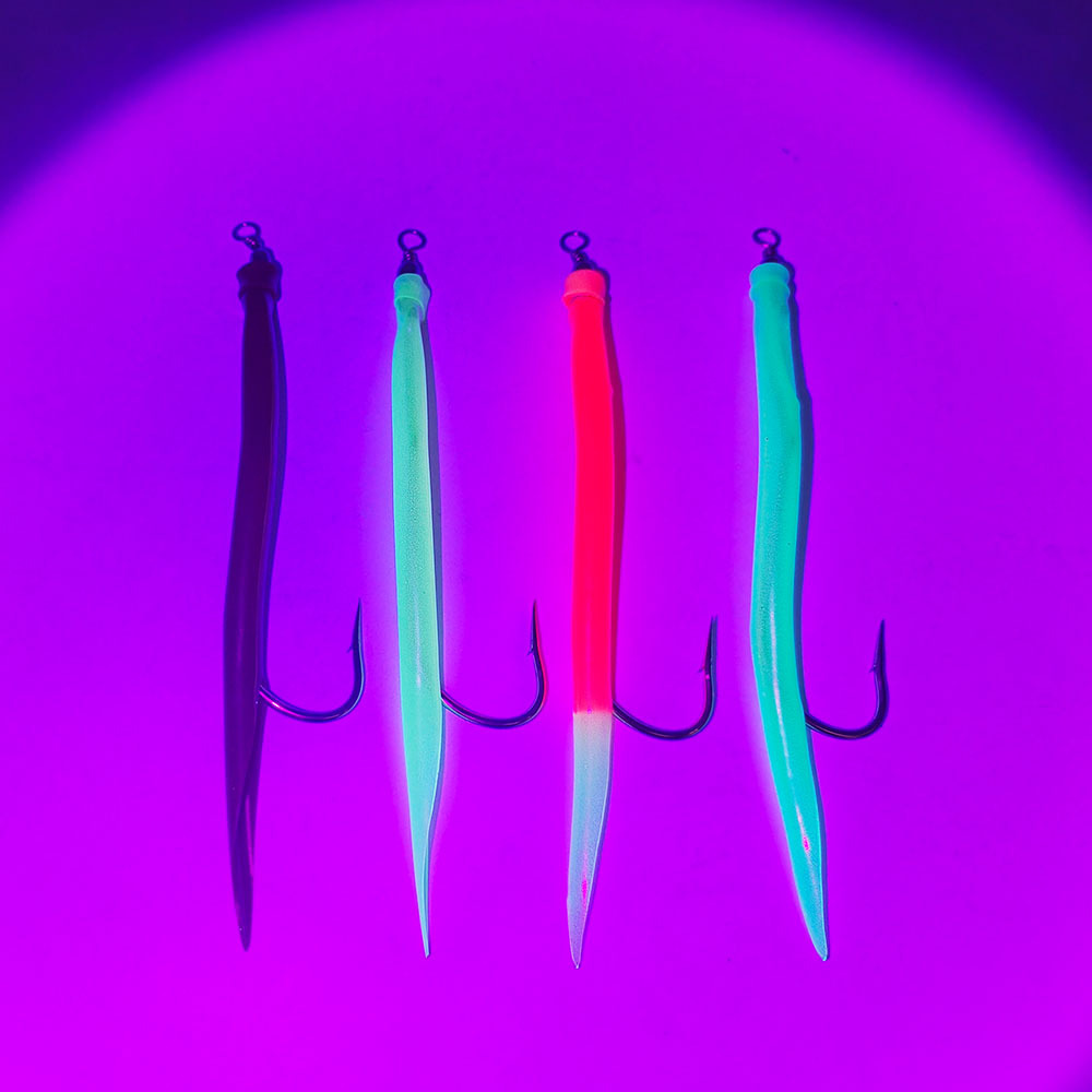 Alpha Glow Rubber Eel Soft Tube Fishing Hooks 10# Eel Fishing Hook