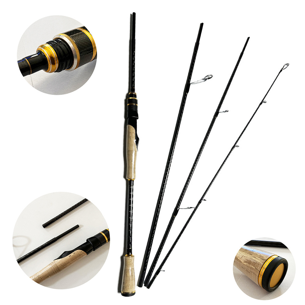 Alpha New Design 4 Sections Portable Toray Carbon 40T ML Power 7' Spinning Fishing Rod