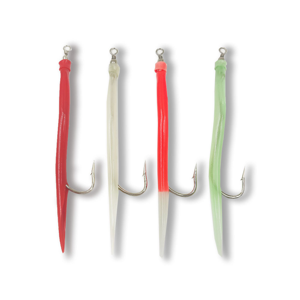 Alpha Glow Fishing Eel Hooks Soft Rubber Tube Fishing Hooks 10# Eel Fishing Hook