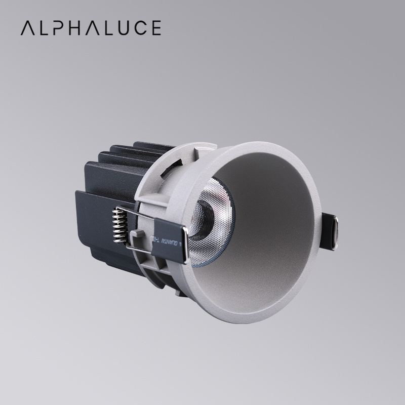 Alpha Hotel Project Antiglair Cob Lighting Round Recess Adjustable Ip54 Downlight Led