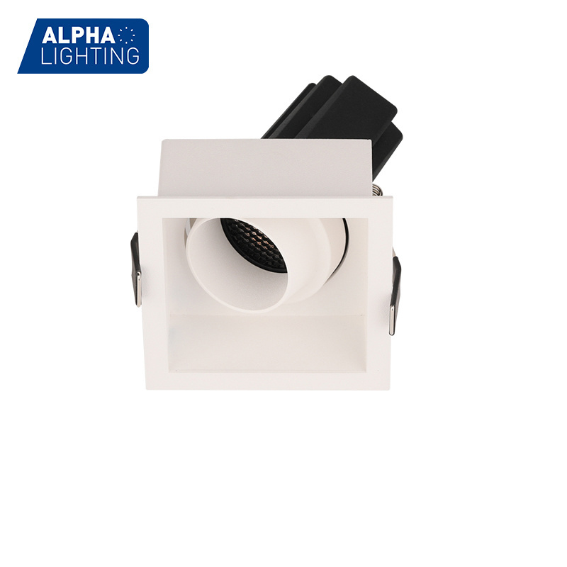 Alpha Lighting Adjustable Recess Downlight Spotlight Square Housing Holder Frame Led Model Bulbs Gu10 Anti Glare