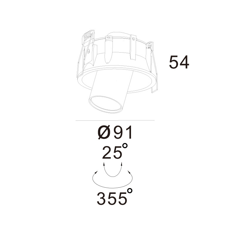 new design  item 7w recessed led spot light anti-glare lighting spot led ceiling alpha lighting